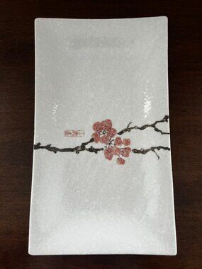 Cherry Blossom Platter Serving Dish Plate Ceramic Japan